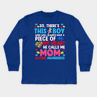 Autism Mom, Autism Awareness, Mothers Day Kids Long Sleeve T-Shirt